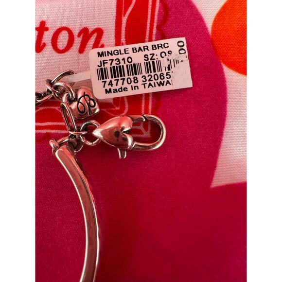 Brighton Mingle Bar Silver Tone Mingle Motif Scrolls Slender Bracelet NWT - Picture 9 of 10